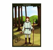 Illustration of mythical guidance card character