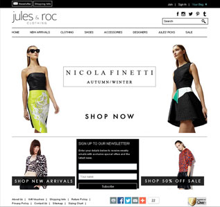 Jules Roc website design