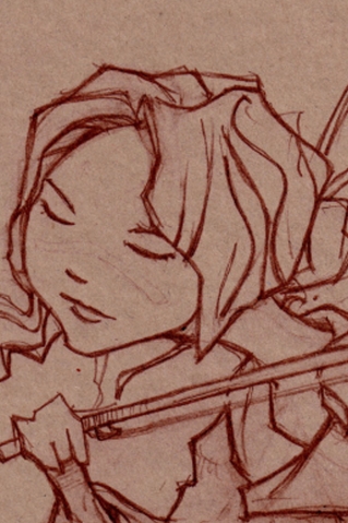 Violin character sketch